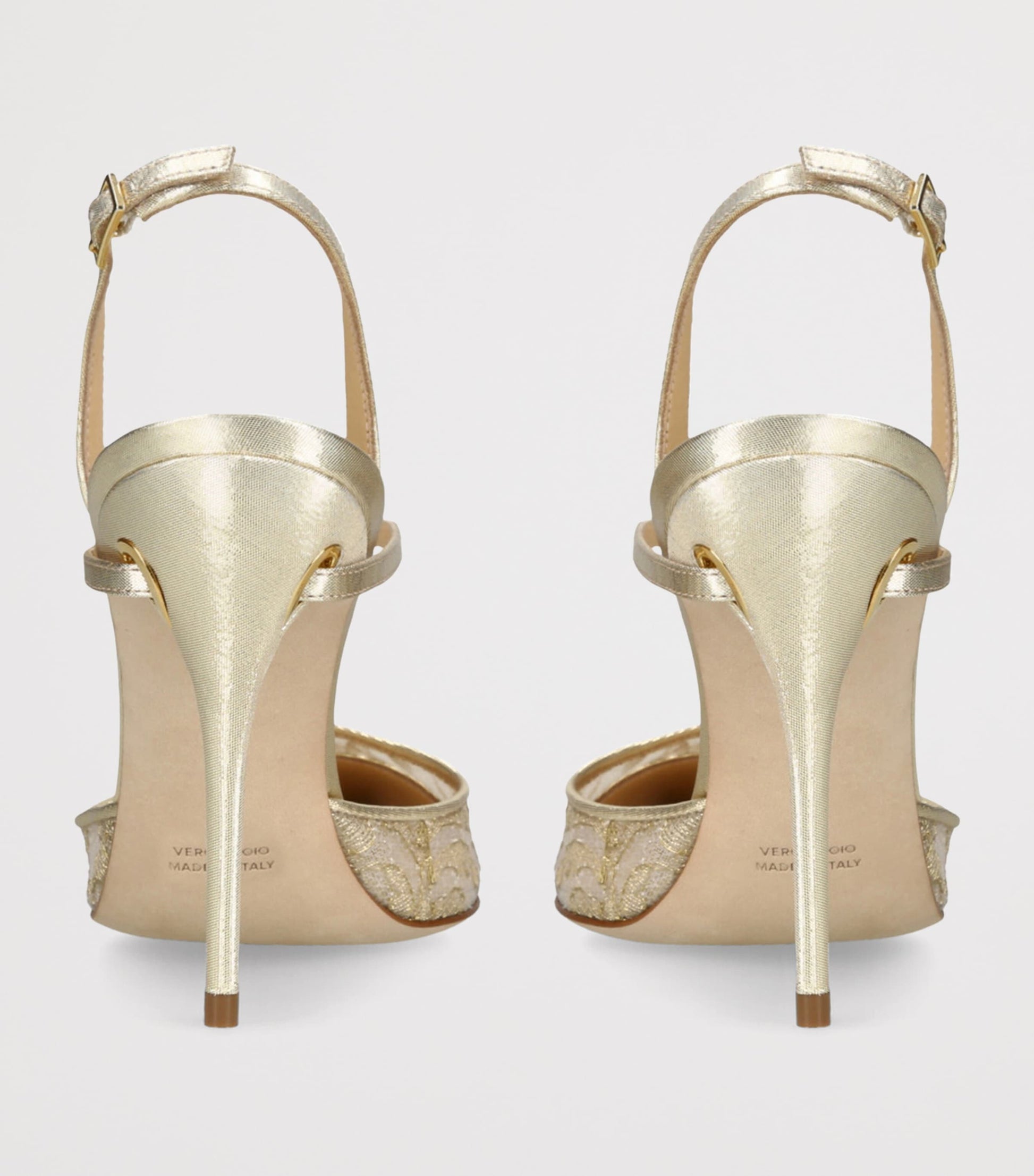 Jennifer Chamandi Lace Vittorio Slingback Heels 105