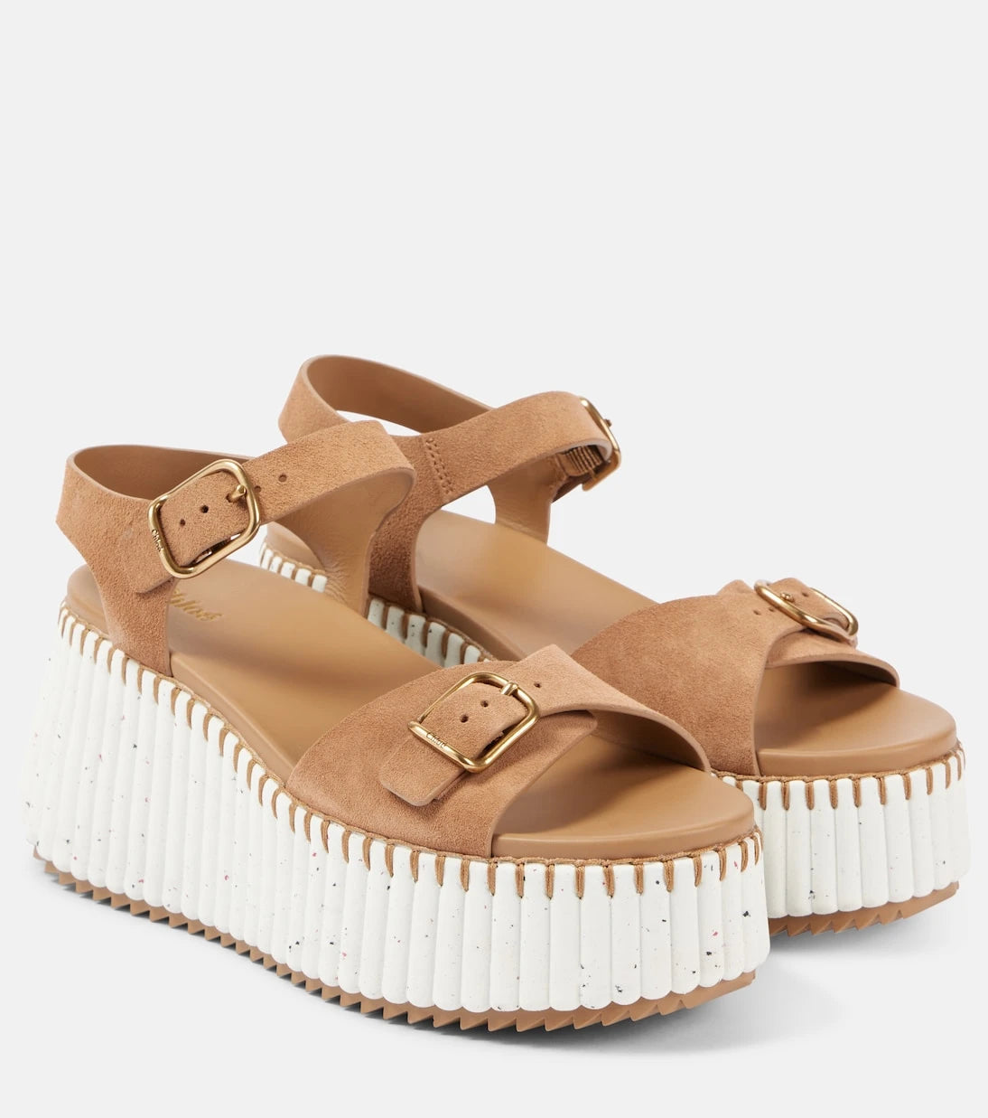 Chloé - Nama suede wedge sandals