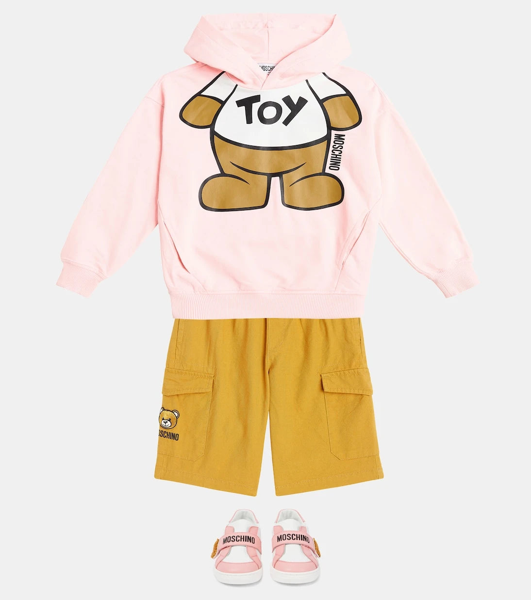 Moschino Kids - Teddy Bear cotton-blend cargo shorts
