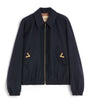 Valentino Garavani Blue Wool-Blend VLogo Bomber Jacket