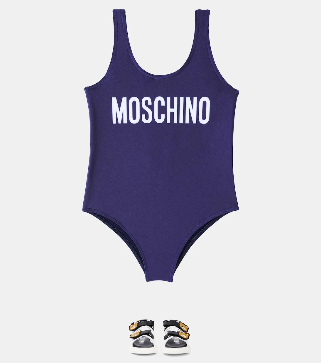 Moschino Kids - لباس سباحة مطبوع عليه الشعار