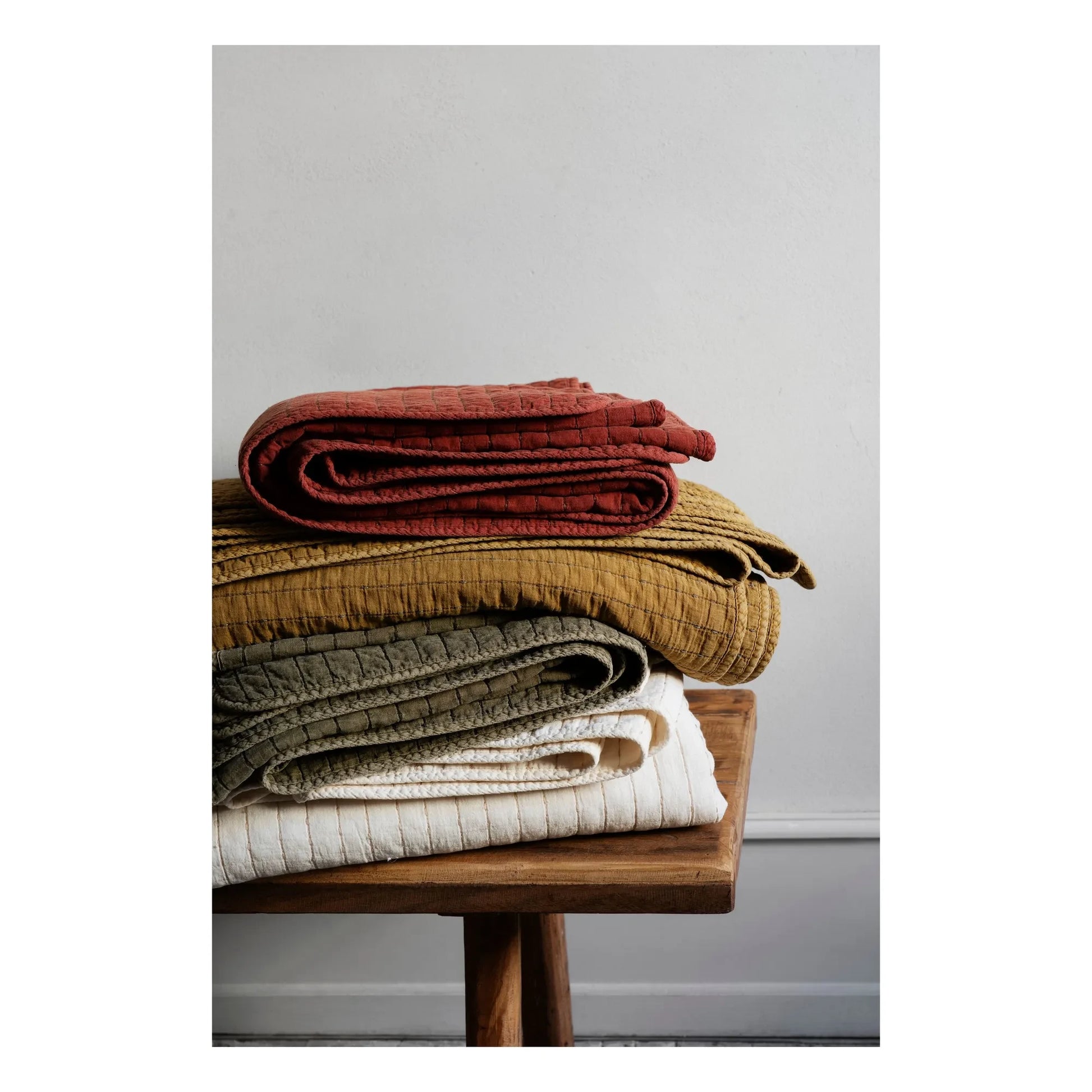 Madam Stoltz - Quilted cotton bedspread | Green