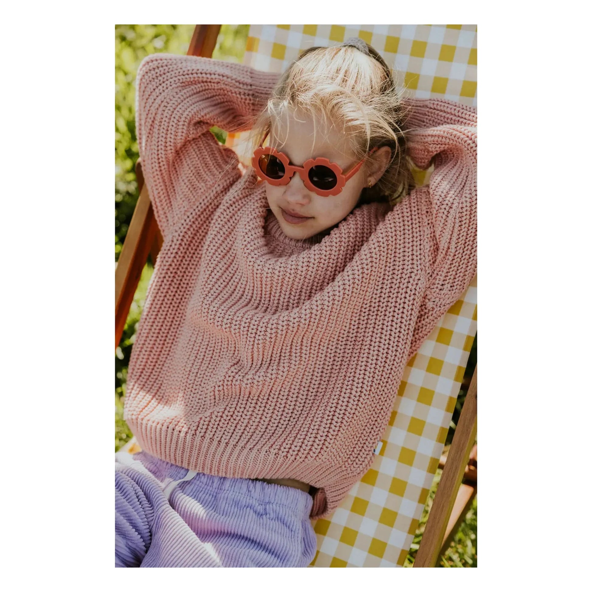 Yuki - Organic Cotton Chunky Sweater | Peach