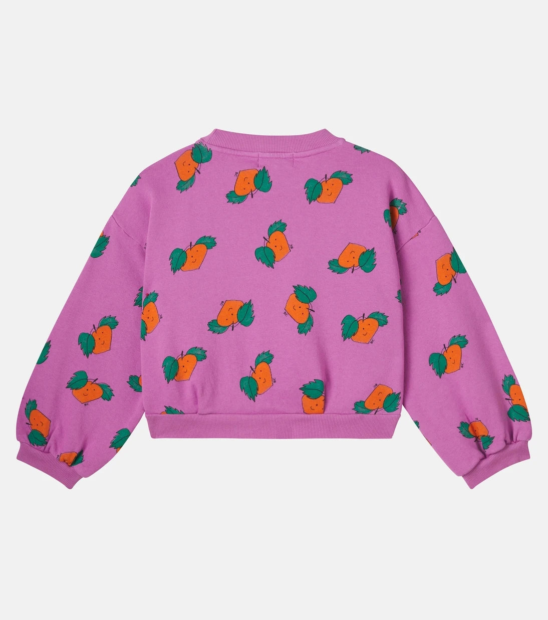 Bobo Choses - Tangerine cropped cotton sweatshirt