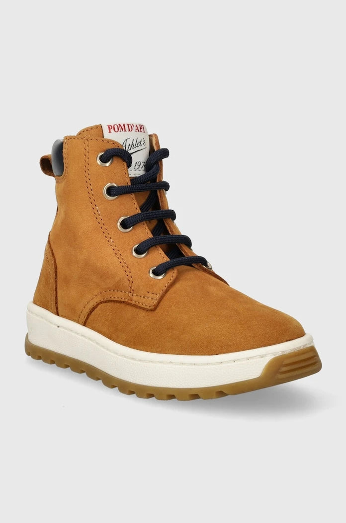 Детски половинки обувки от велур Pom D'api FLOW BOOTS