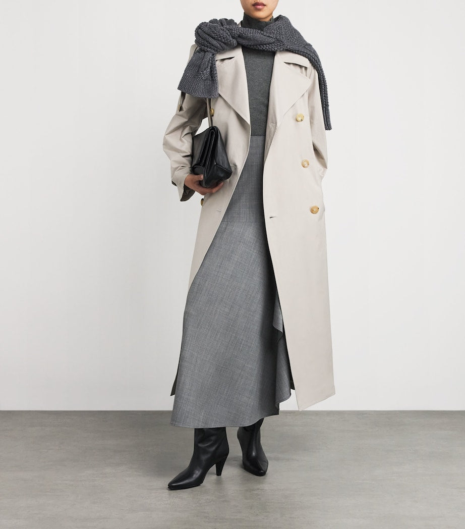 Max Mara Grey Wool Short-Sleeve Sweater