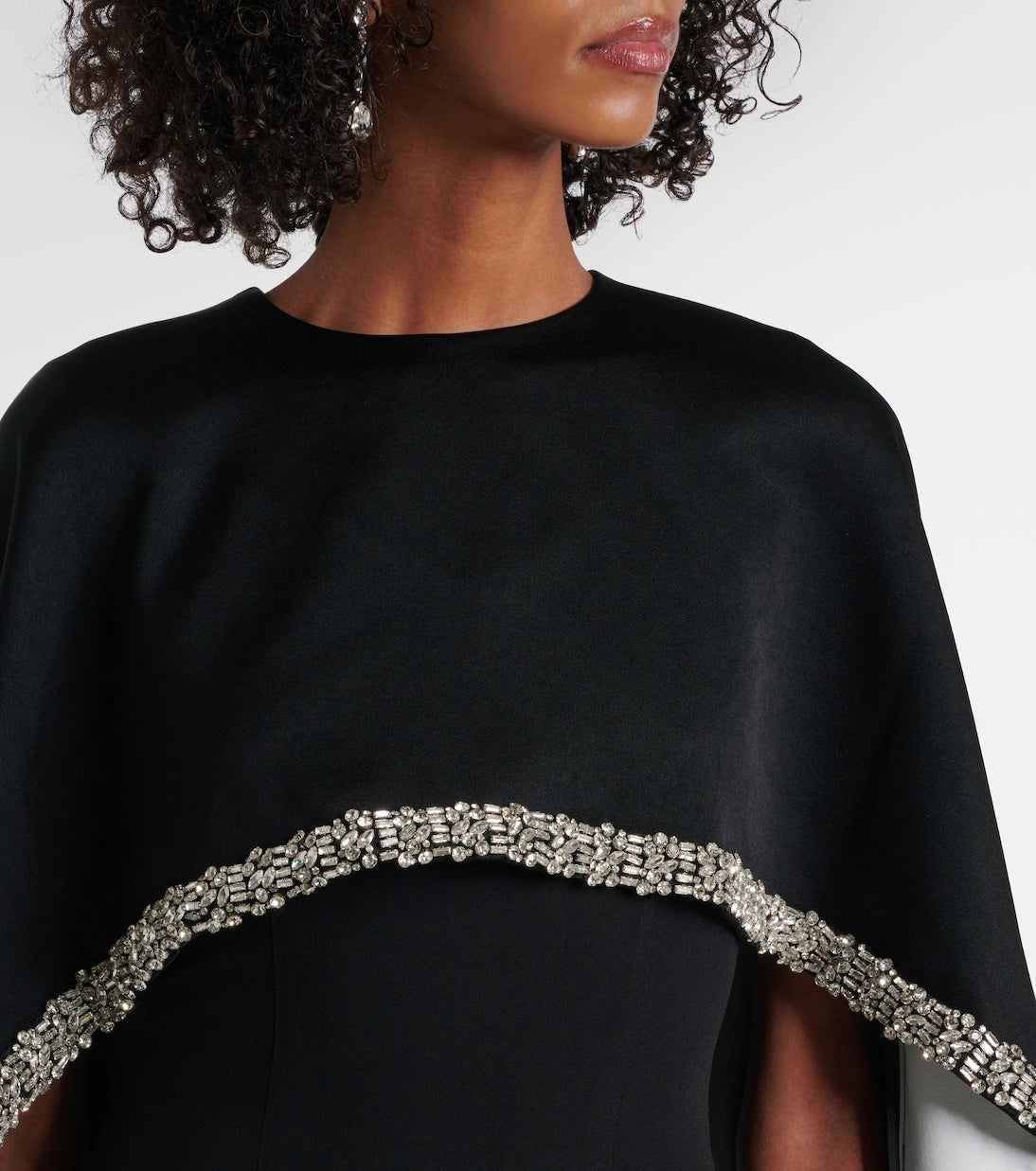 Roland Mouret - Embellished satin crêpe gown