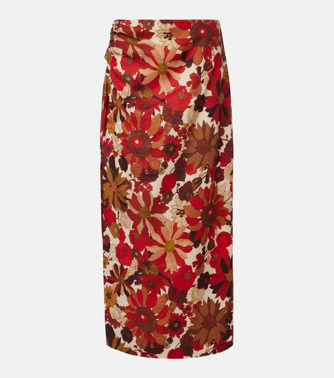 SIR - Belleto gathered linen maxi skirt