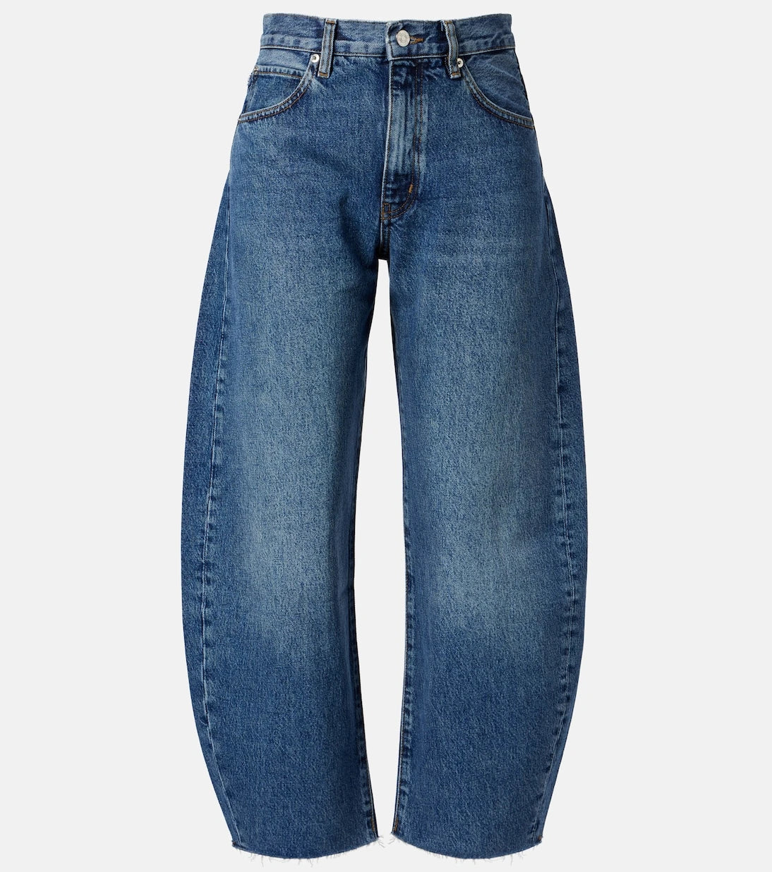 Frame - Bubble Crop barrel-leg jeans