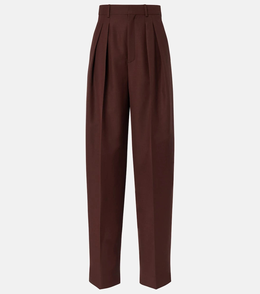 Saint Laurent - Wool and mohair wide-leg pants