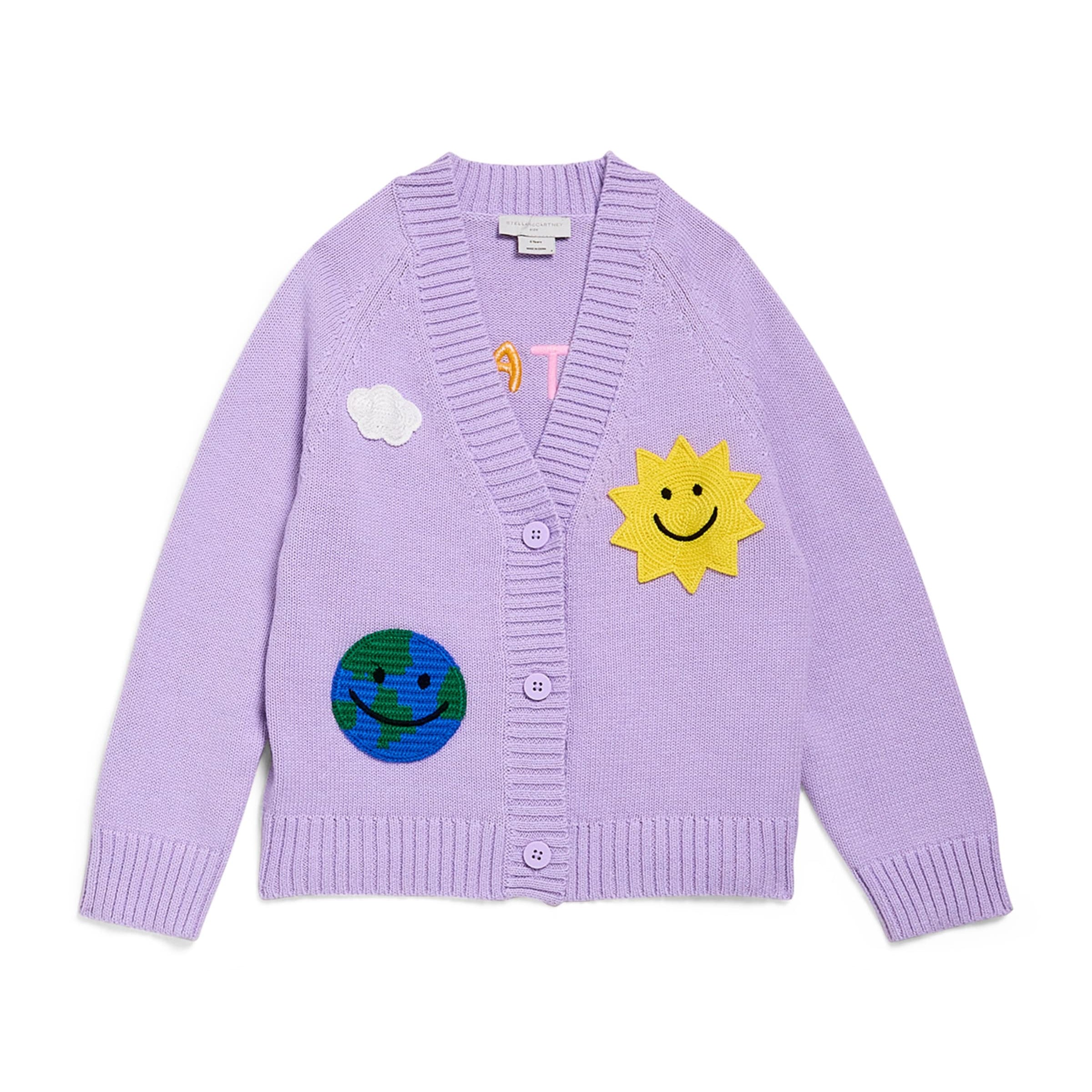 Stella McCartney Kids Cotton-Wool Appliqué Cardigan (3-14+ Years)