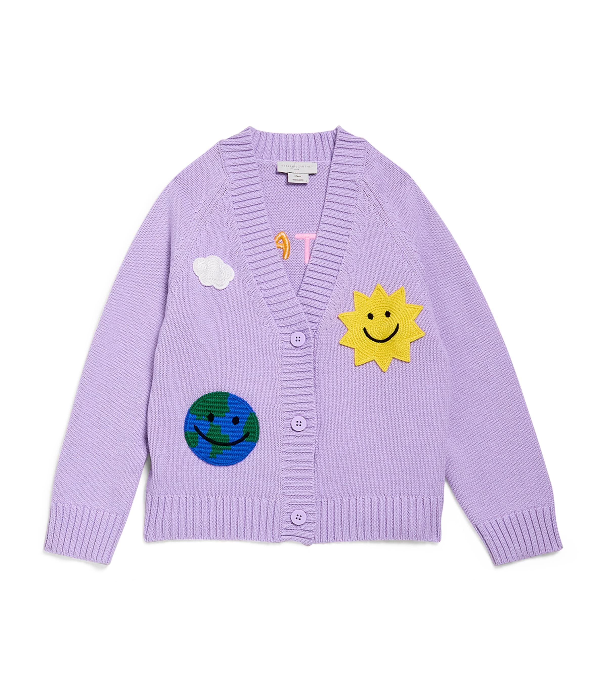 Stella McCartney Kids Cotton-Wool Appliqué Cardigan (3-14+ Years)