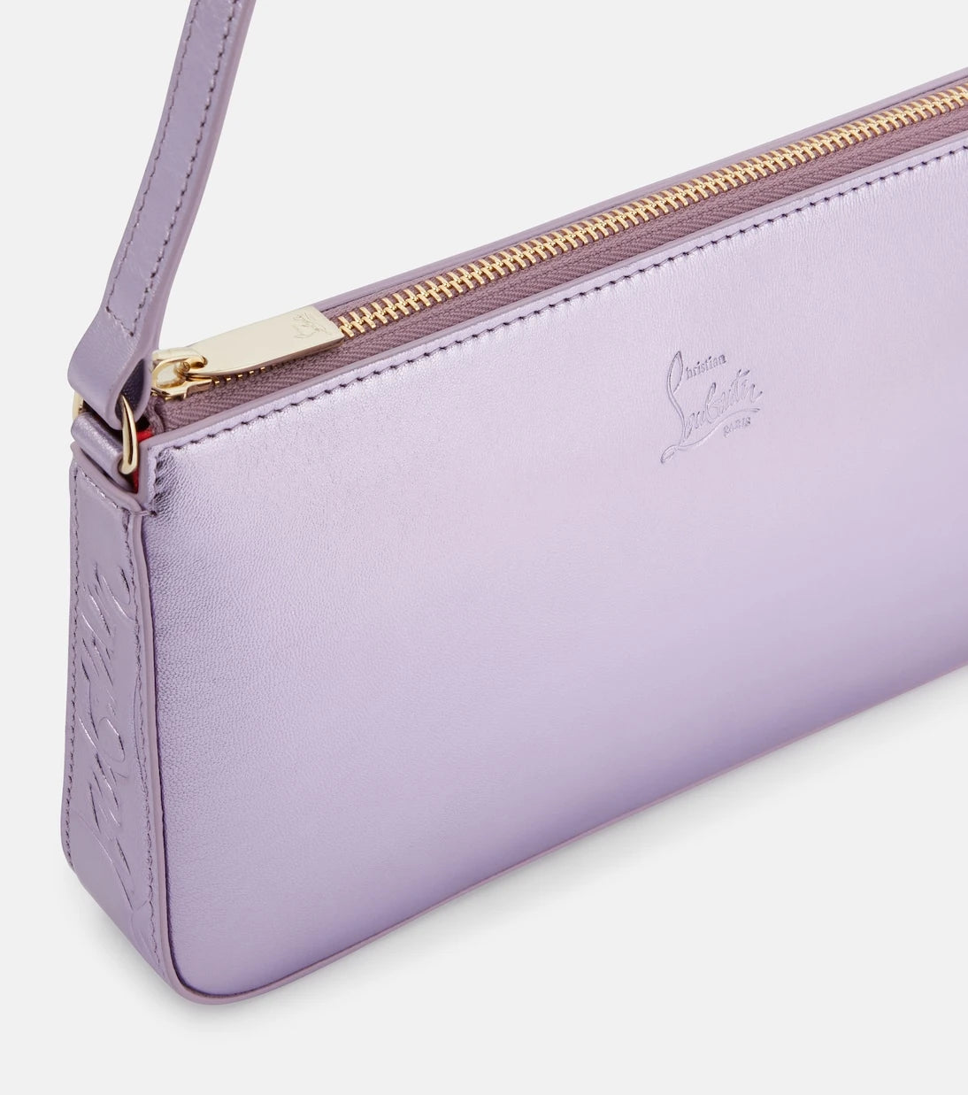 Christian Louboutin - Loubila metallic leather shoulder bag
