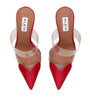 Alaïa Patent Coeur Mules 90
