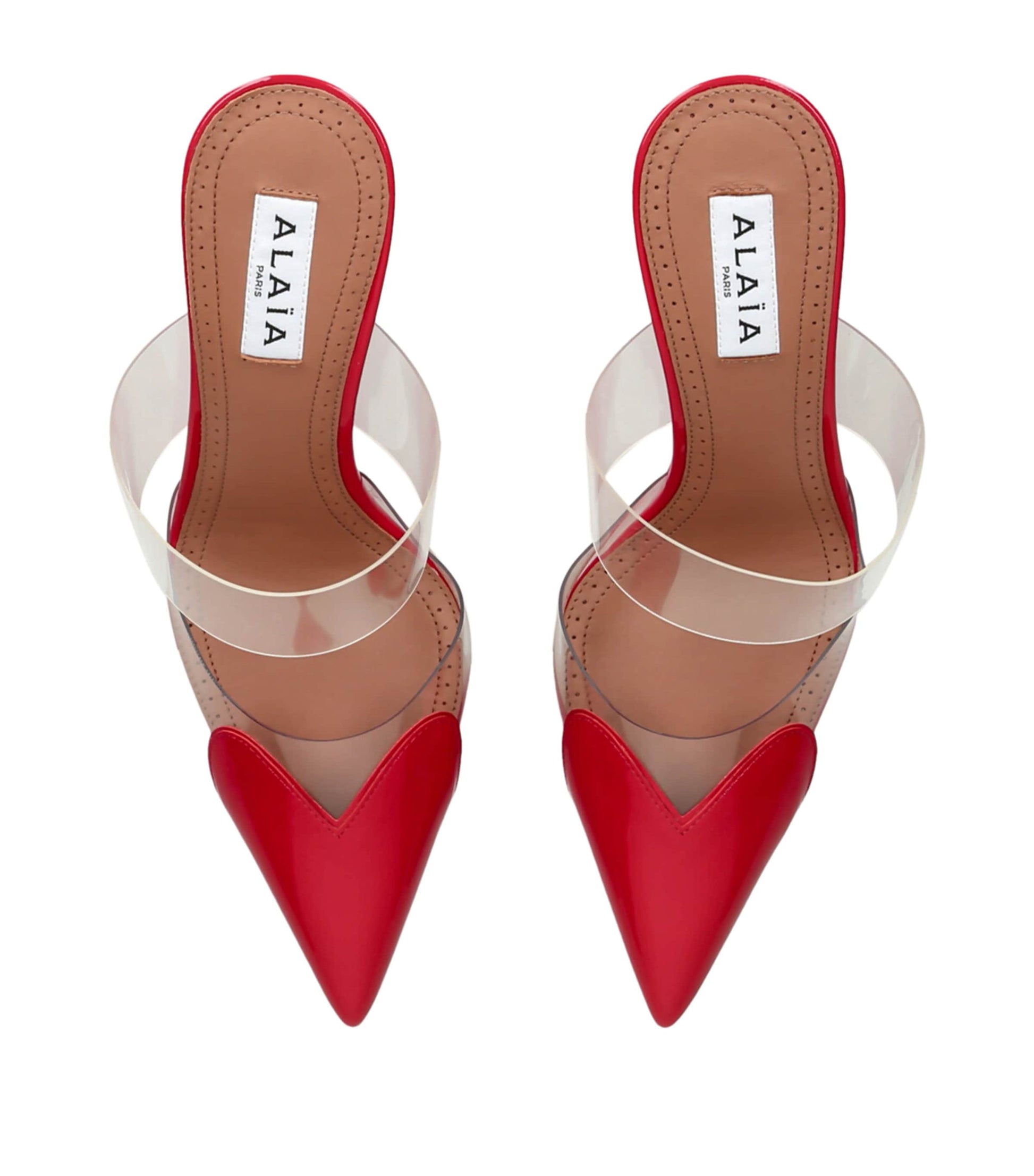 Alaïa Patent Coeur Mules 90