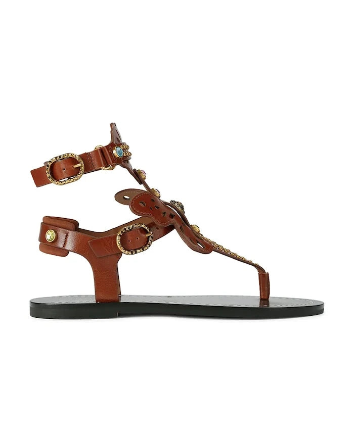 Kurt Geiger London Kadın Deri Kayışlı Sandalet Boho Butterfly Gladiator