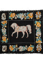 SAVED NY Cashmere Pony Embroidery Throw (170cm x 170cm)