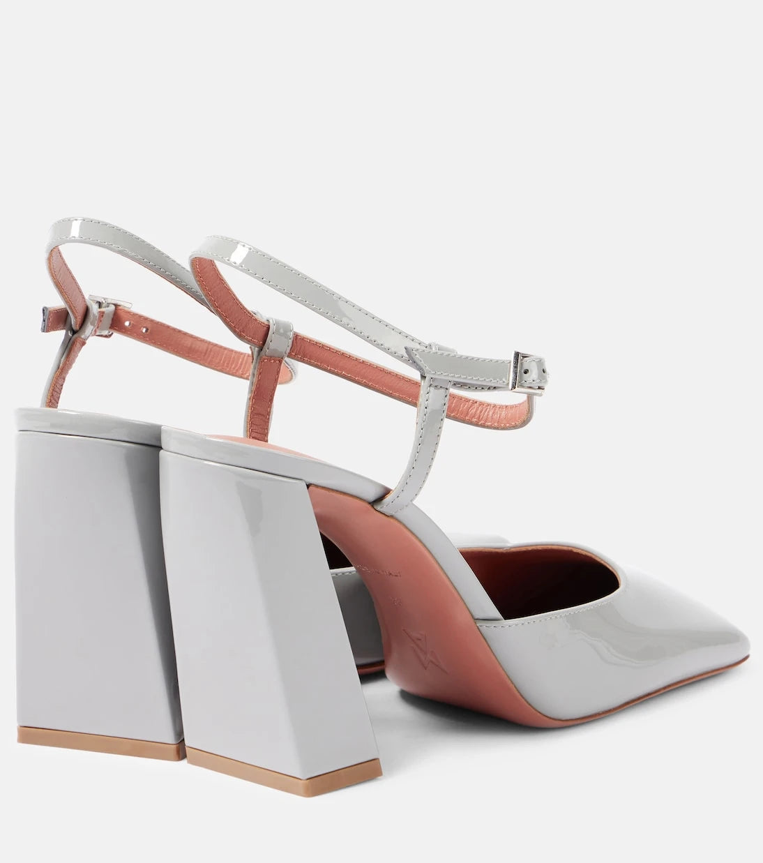 Amina Muaddi - Charlotte patent leather slingback pumps