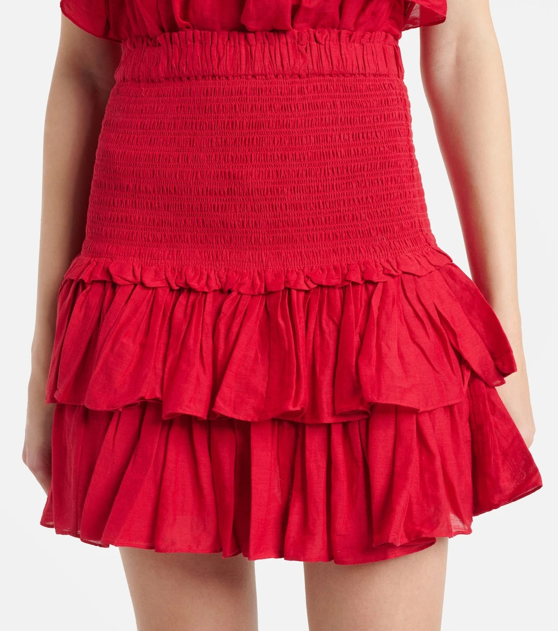 Marant Etoile - Naomi cotton-blend tiered miniskirt