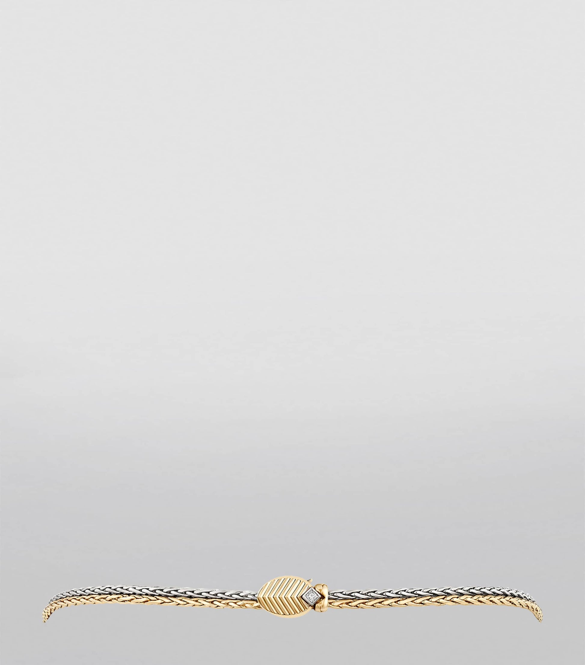 Yellow Gold, White Gold and Diamond Grain de Café Necklace