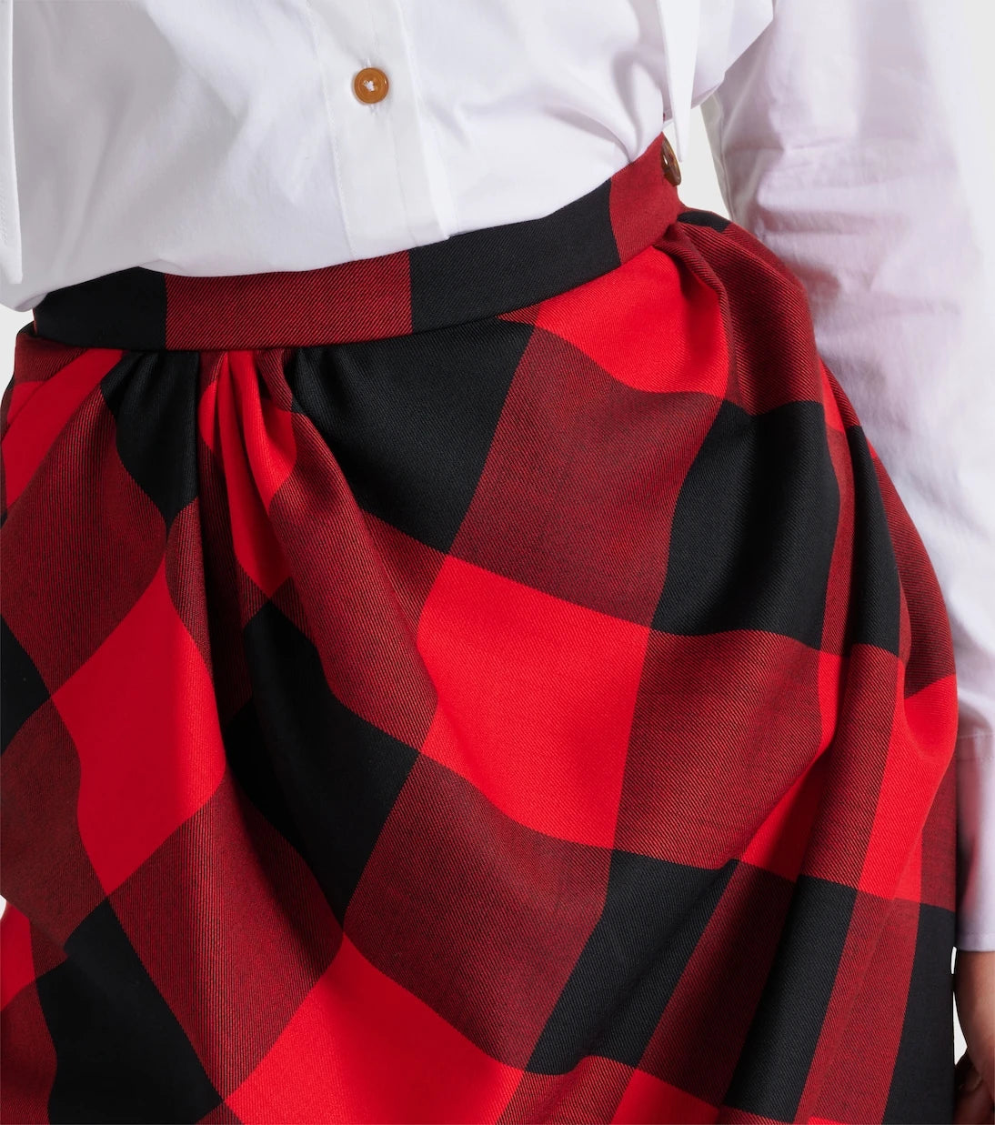 Vivienne Westwood - Drunken Drape virgin wool midi skirt