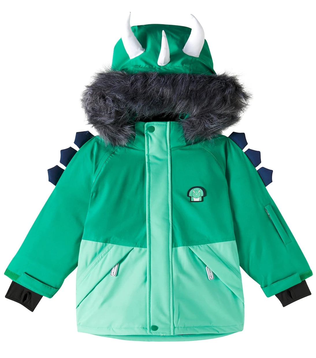 Roarsome - Dino faux fur-trimmed ski jacket
