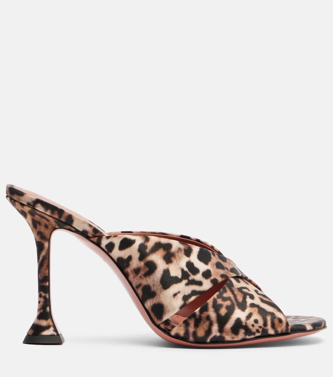 Amina Muaddi - Salma leopard-print satin mules