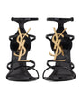 Saint Laurent Black Leather Cassandra Sandals 110
