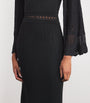 VALENTI Black Knitted Egina Maxi Dress
