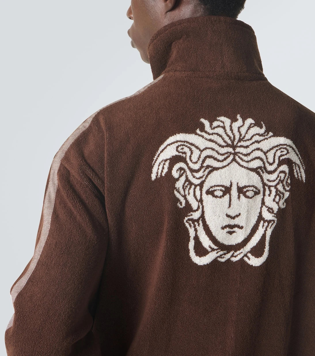Versace - Logo cotton terry zip-up sweatshirt