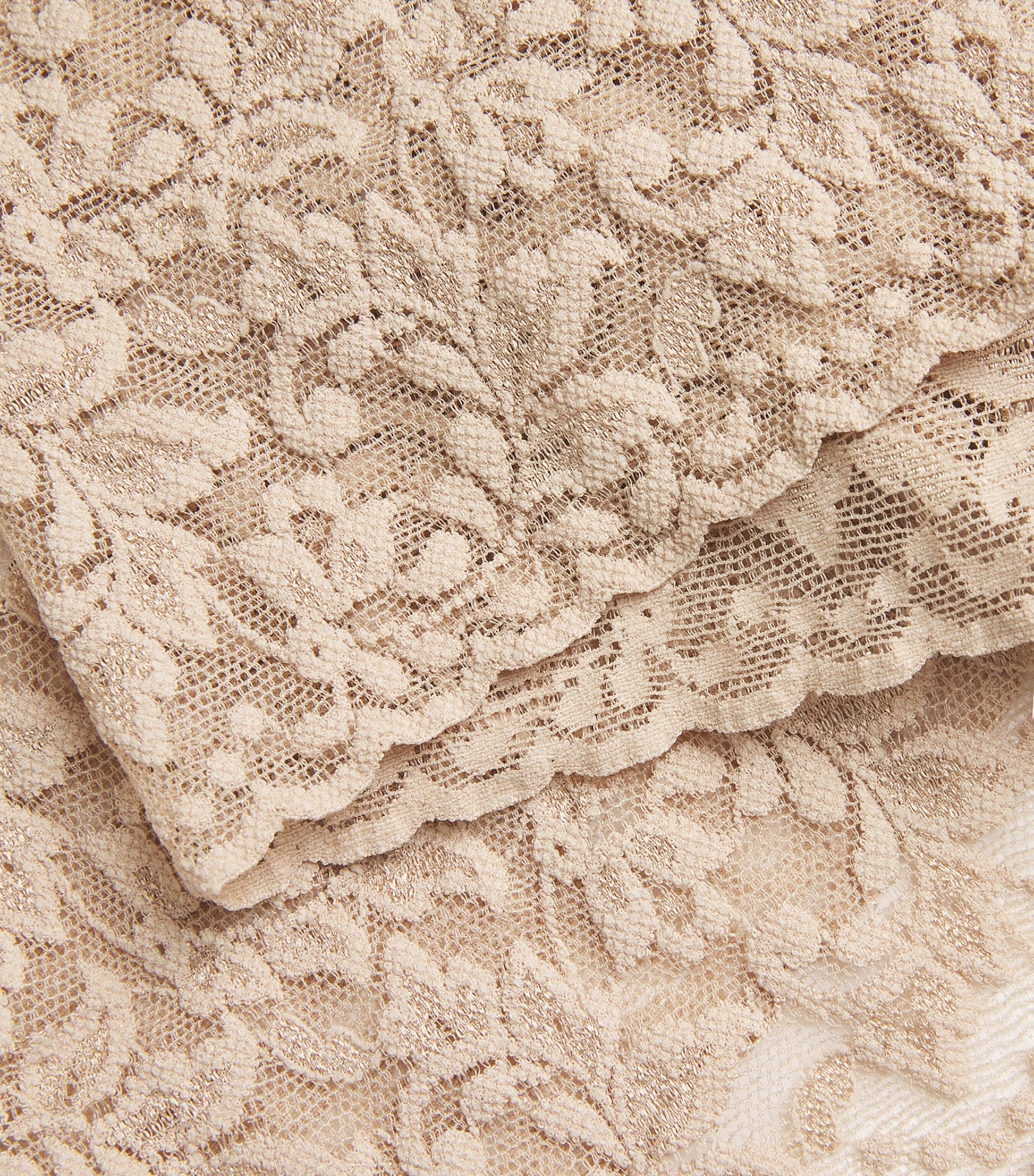 Lace Retro High-Rise Thong 01 CHAI