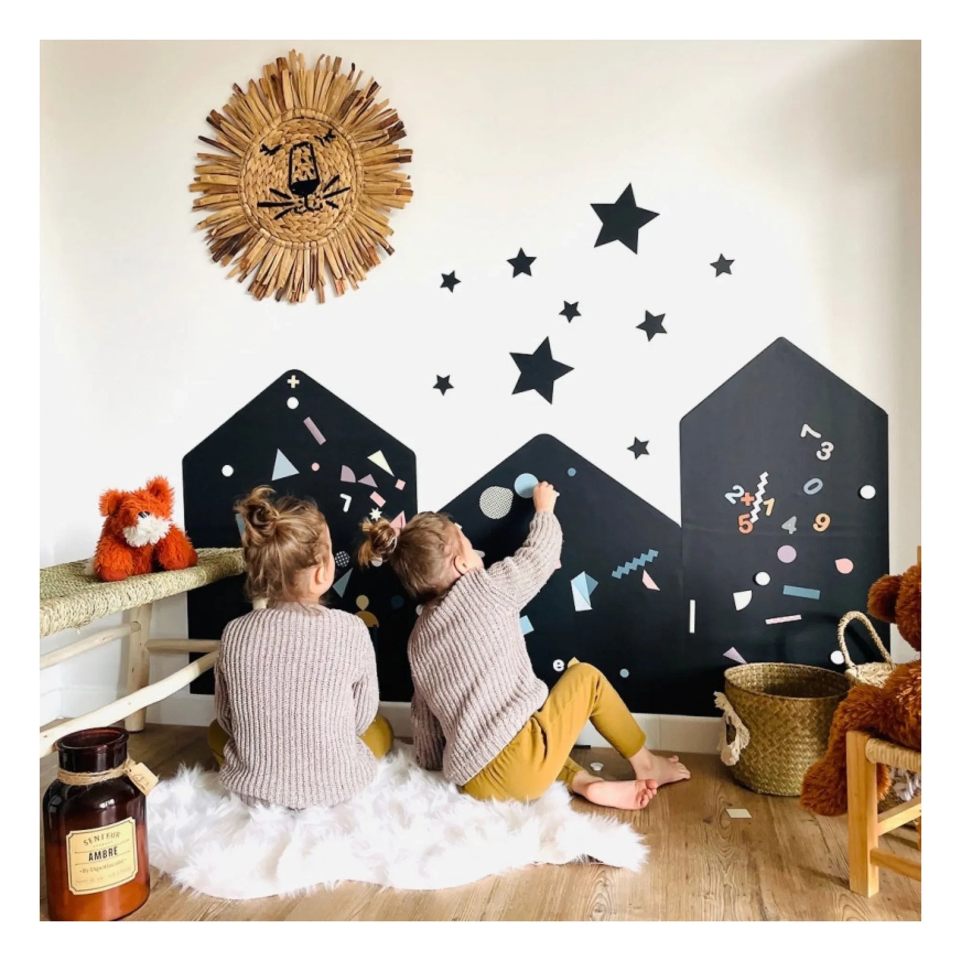 Ferflex - My City" magnetic board with 21 geometric shapes