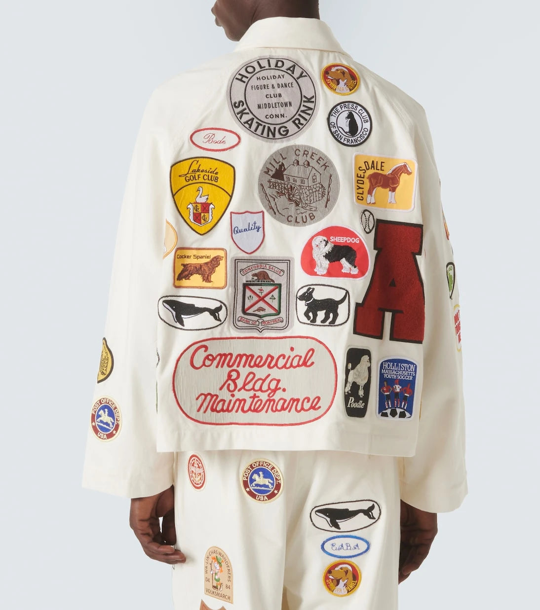 Bode - Cambridge patch-appliqué cotton canvas jacket