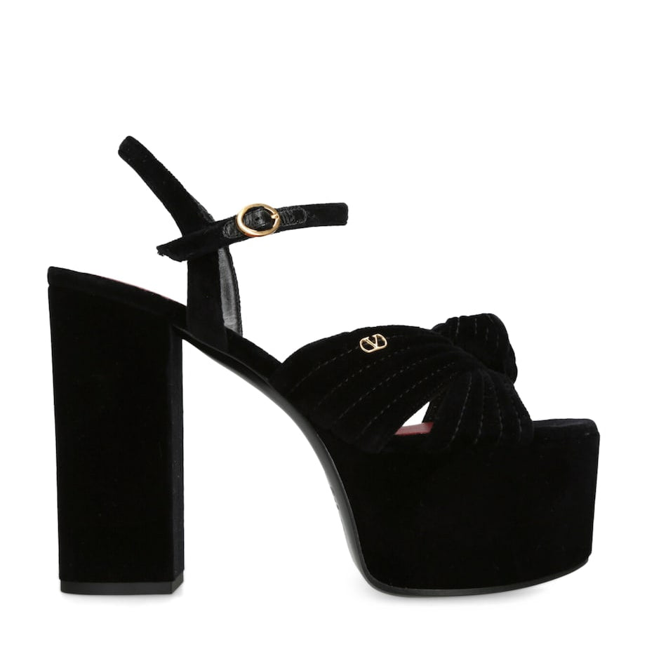 Valentino Garavani Velvet Crasher Platform Sandals 125