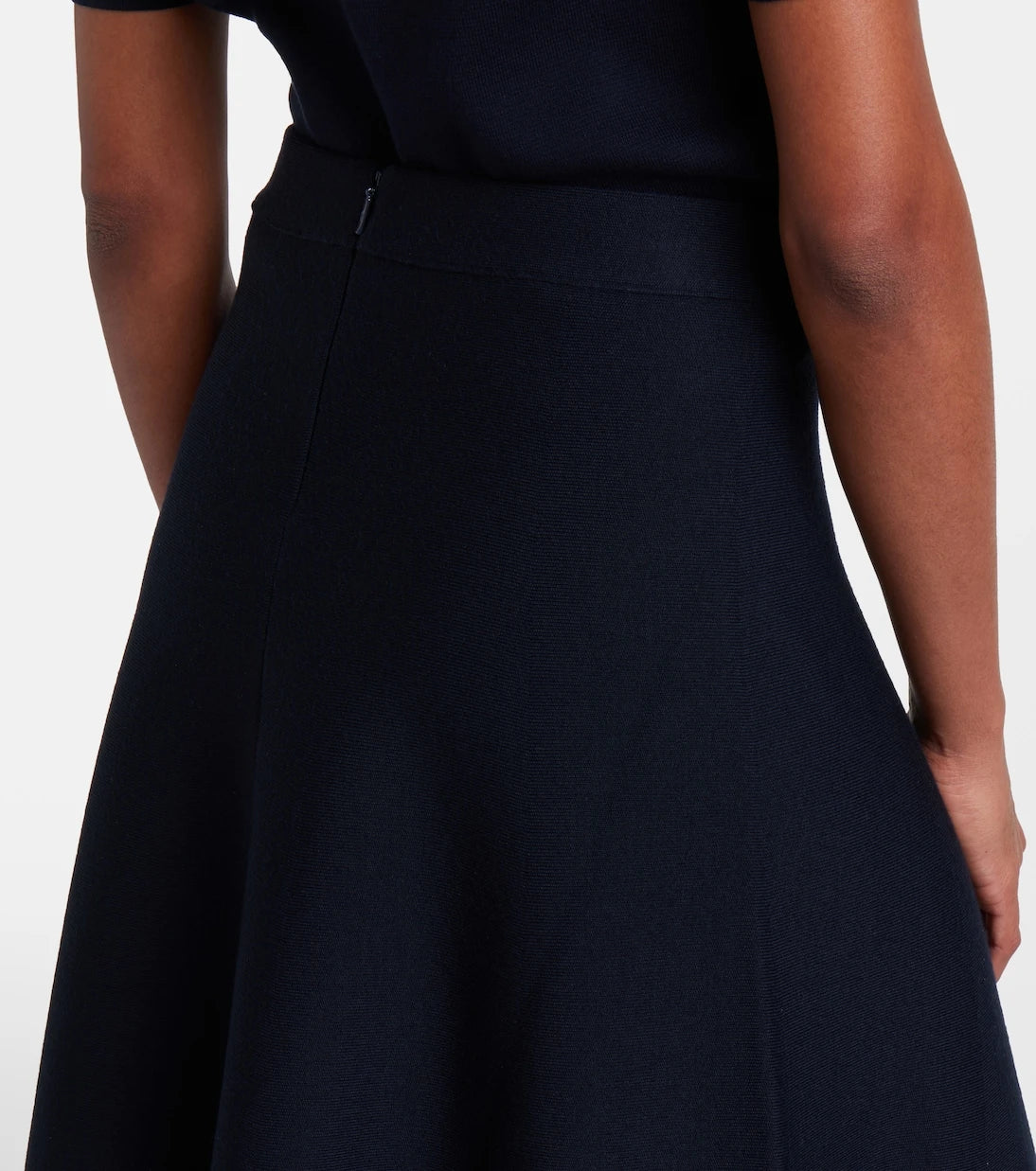 Moncler - Wool-blend midi skirt