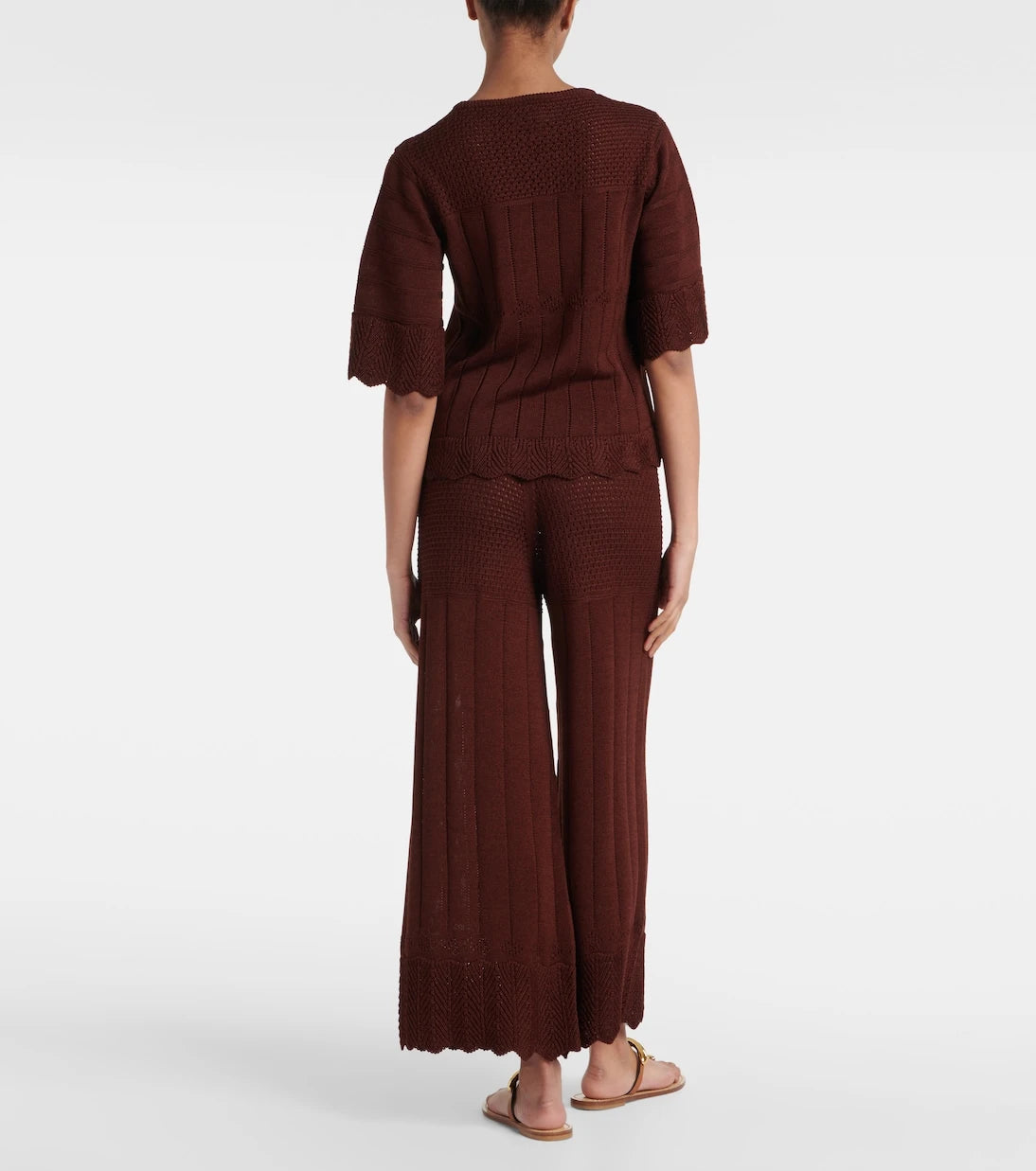 Eres - Rêverie open-knit cotton-blend top