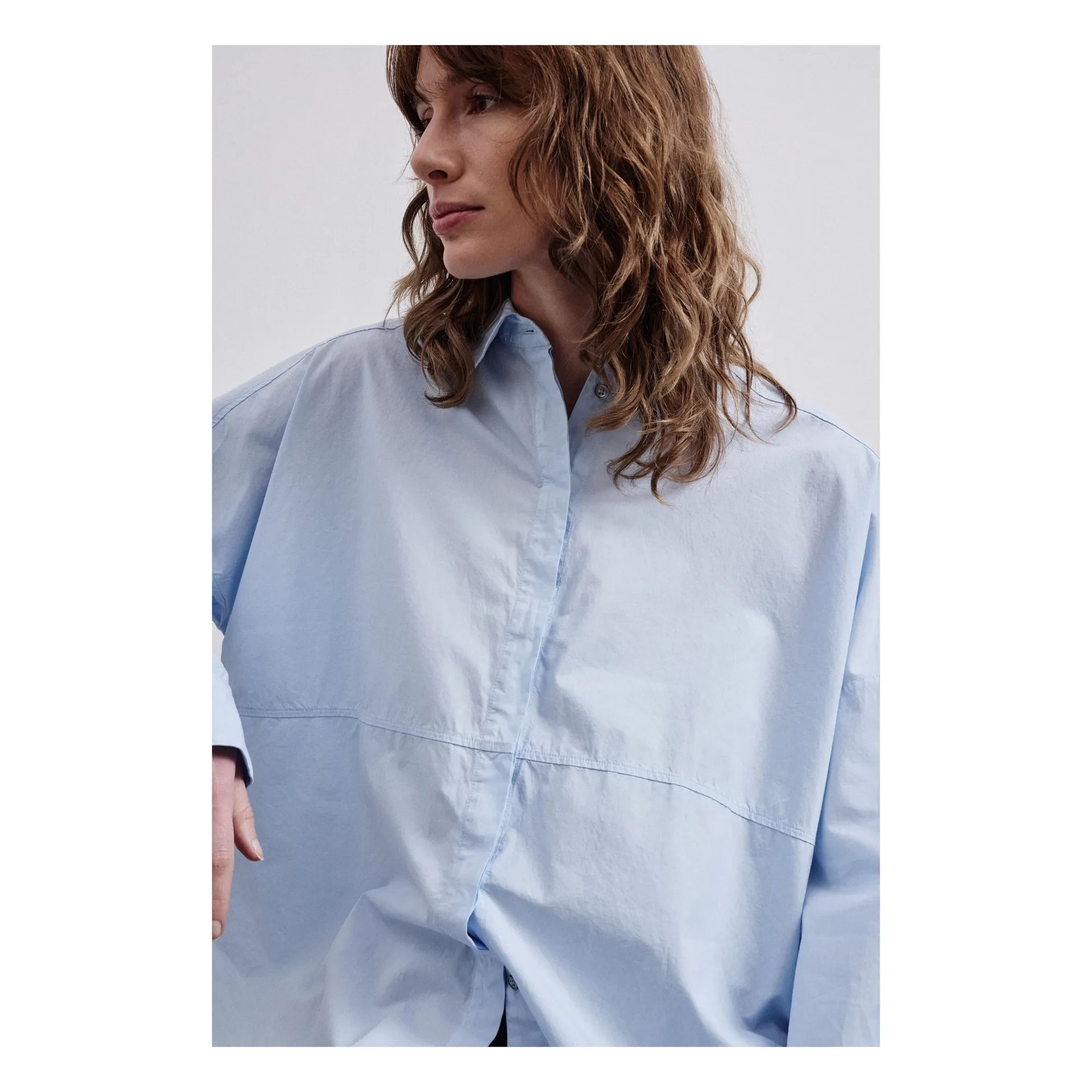 Pomandère - Cotton Poplin Shirt | Light blue