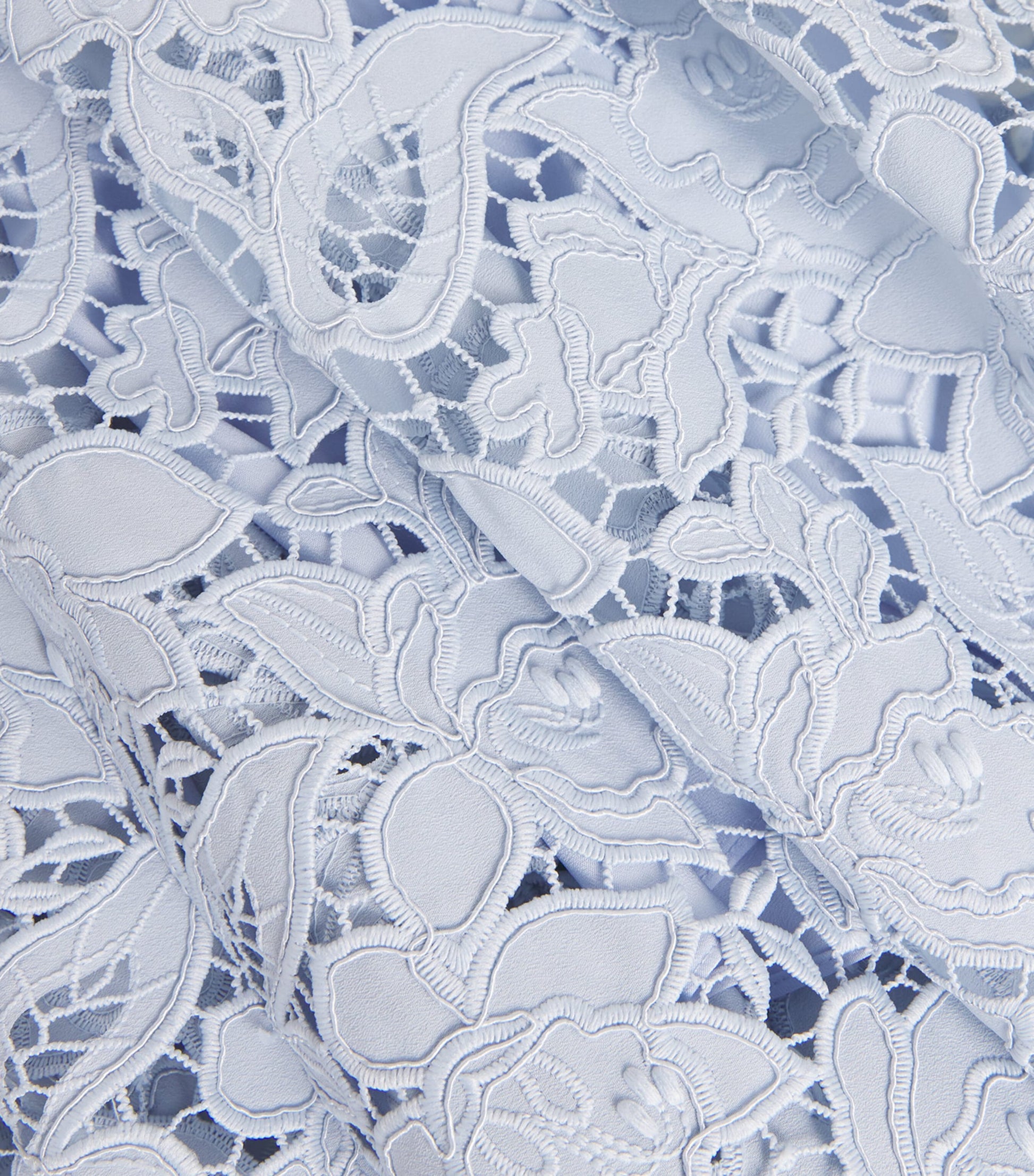 Self-Portrait Blue Lace Belted Maxi Dress