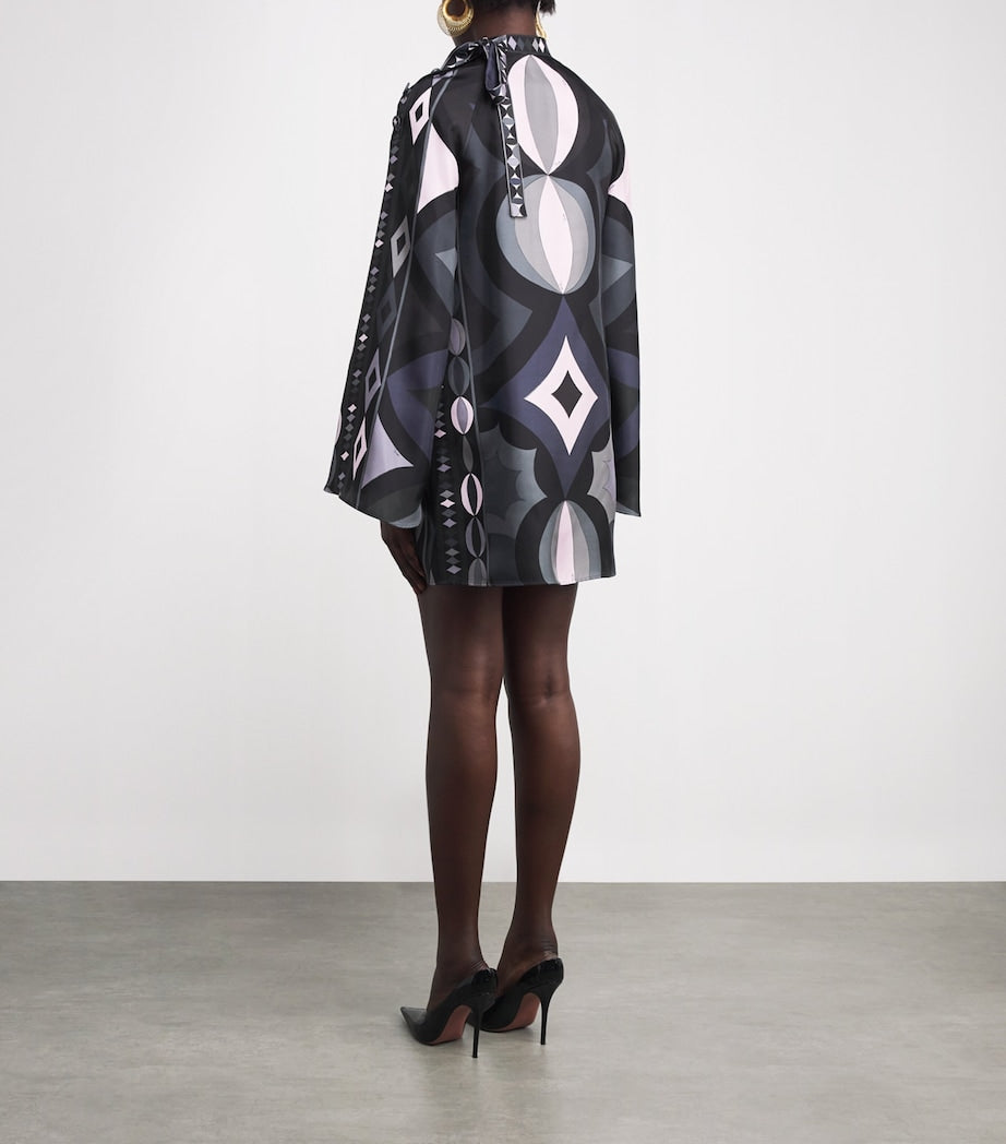Pucci Silk High-Neck Mini Dress