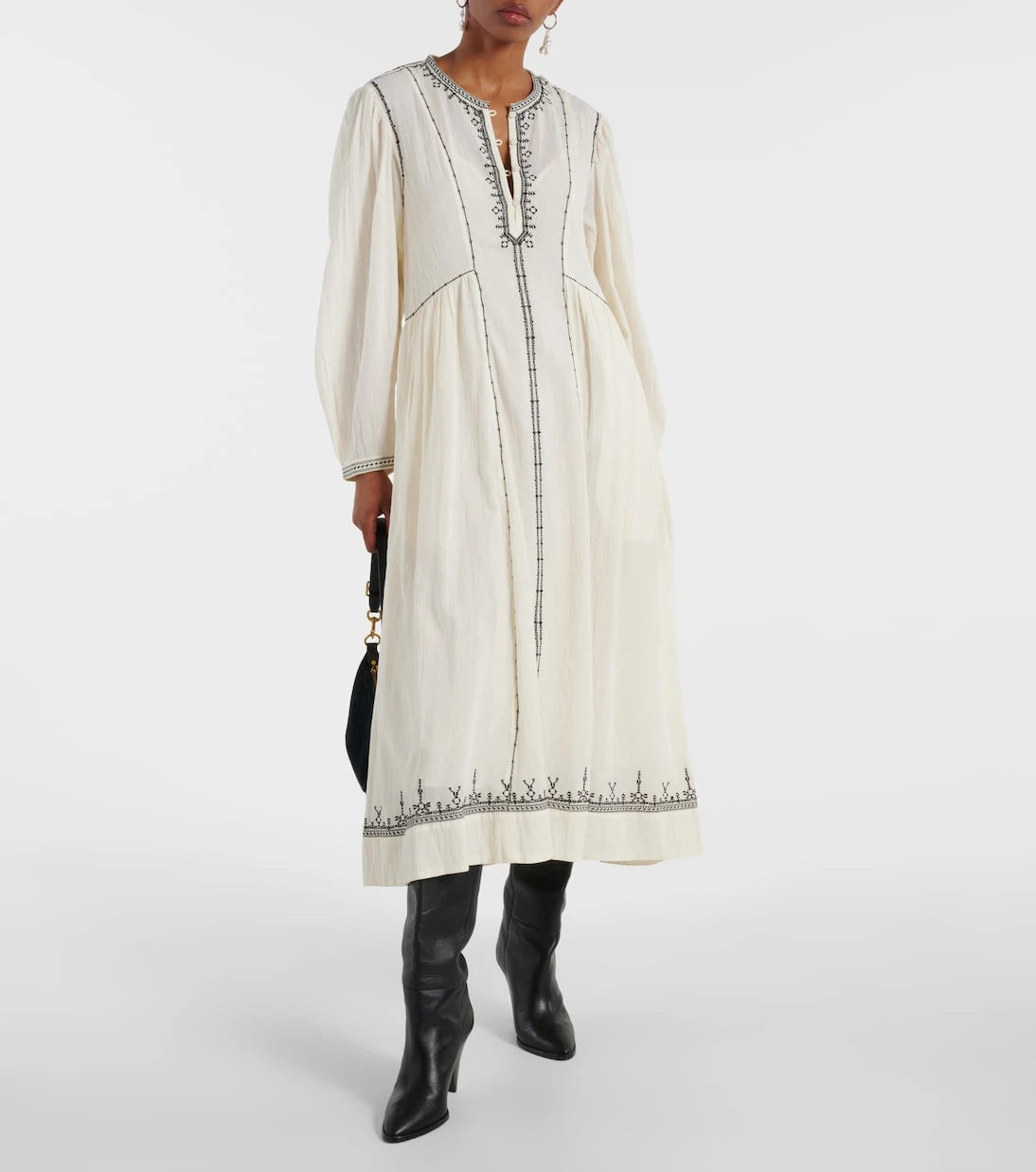 Marant Etoile - Pippa embroidered cotton midi dress