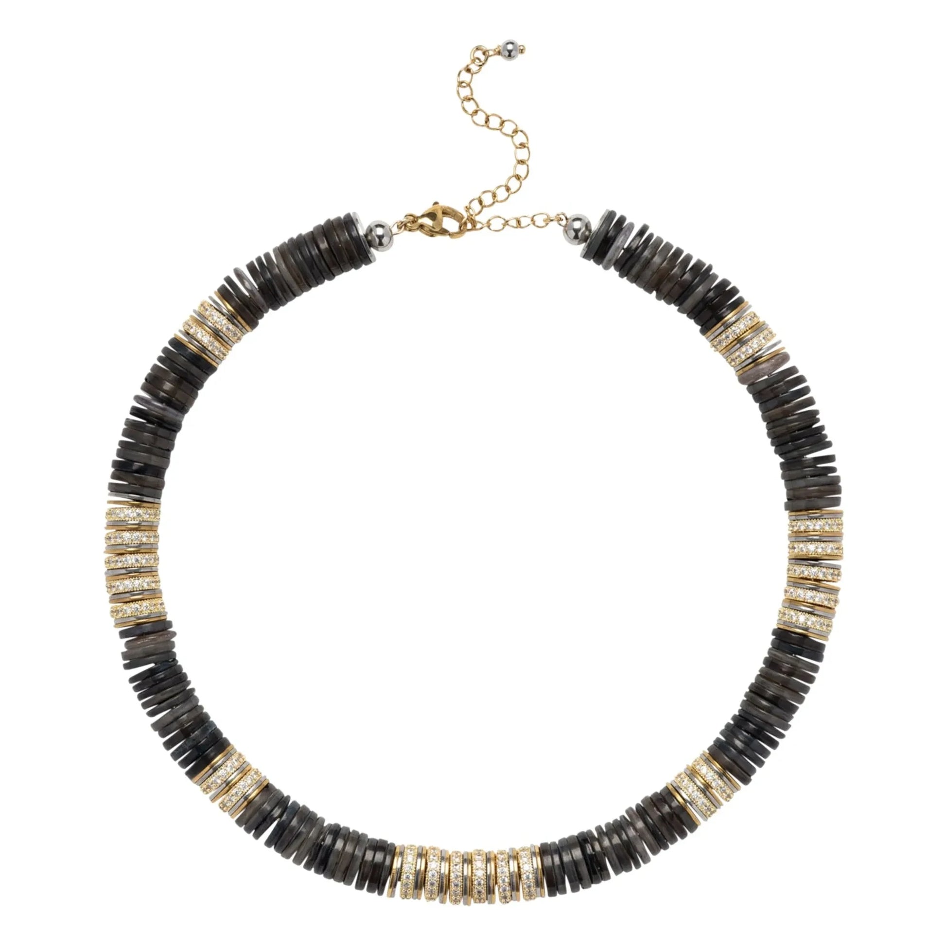 Sigal - Sculpt Rondelle necklace | Black