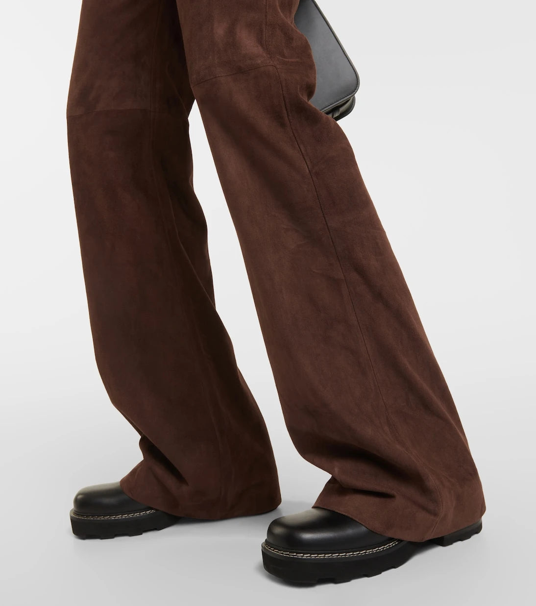 Gabriela Hearst - Vesta high-rise suede flared pants