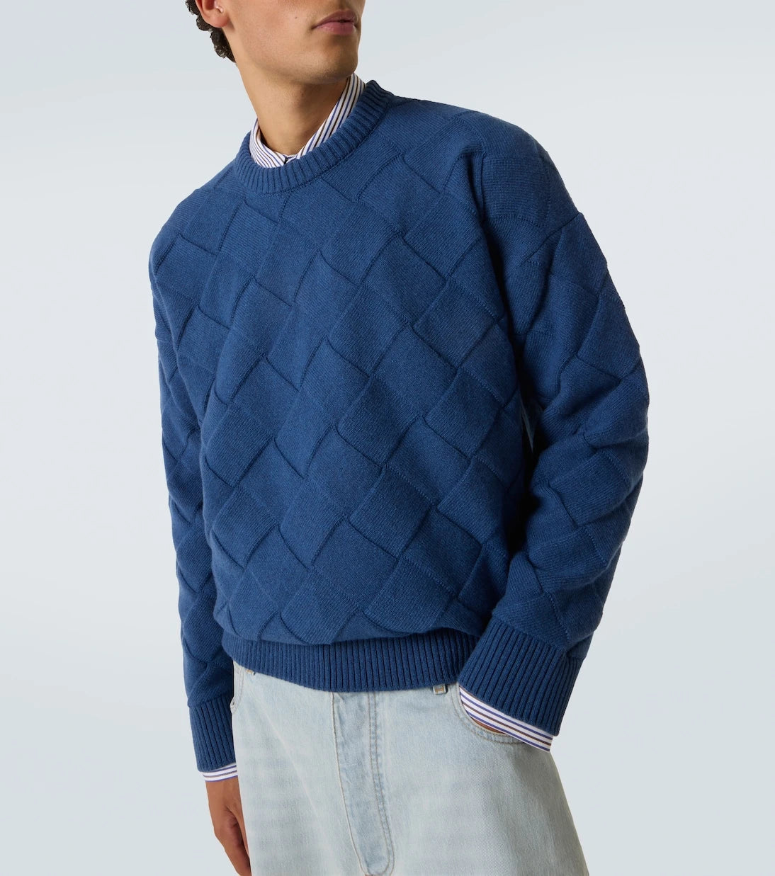 Bottega Veneta - سترة إنترتشيو صوفية مخلوطة