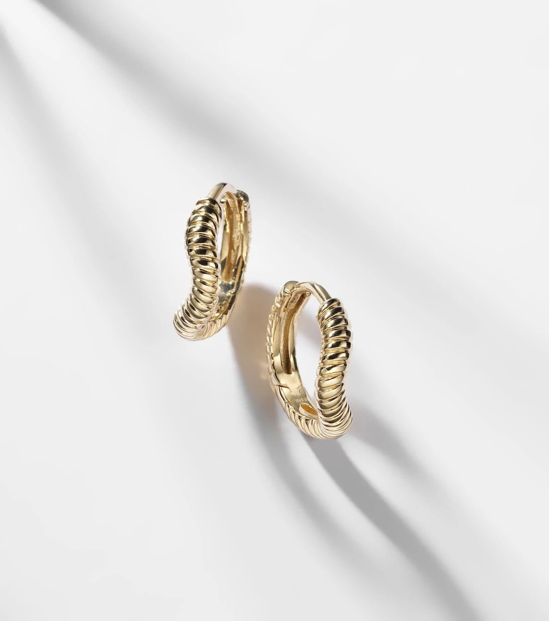 Stone and Strand - Freddie 14kt gold huggie earrings
