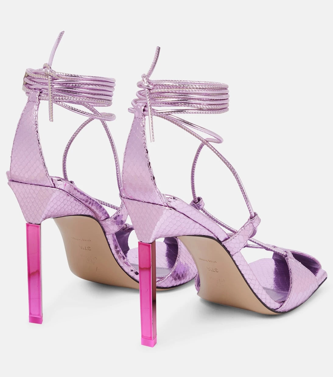 The Attico - Adele snake-effect leather sandals