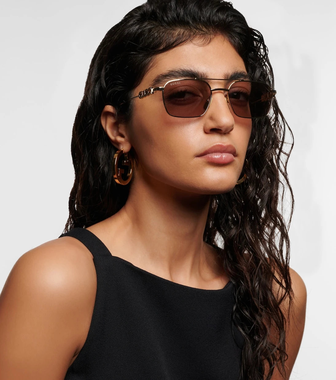 Gucci - Gucci Script aviator sunglasses