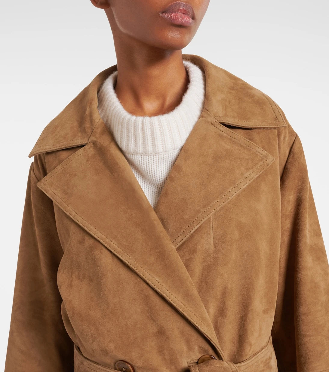 Róhe - Suede wrap coat
