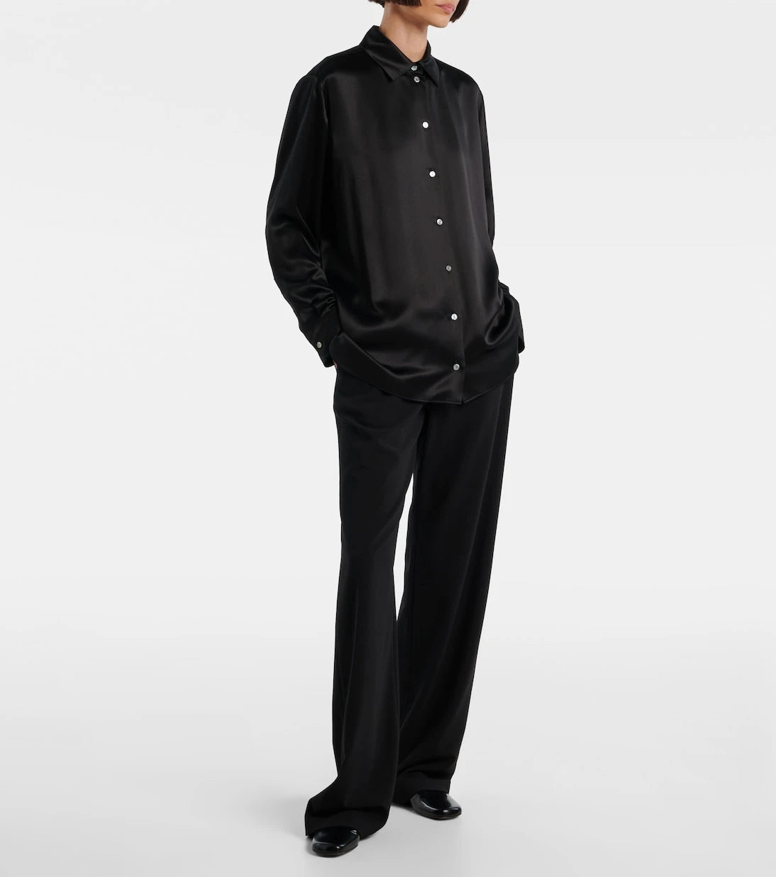 The Row - Sisilia oversized silk satin shirt