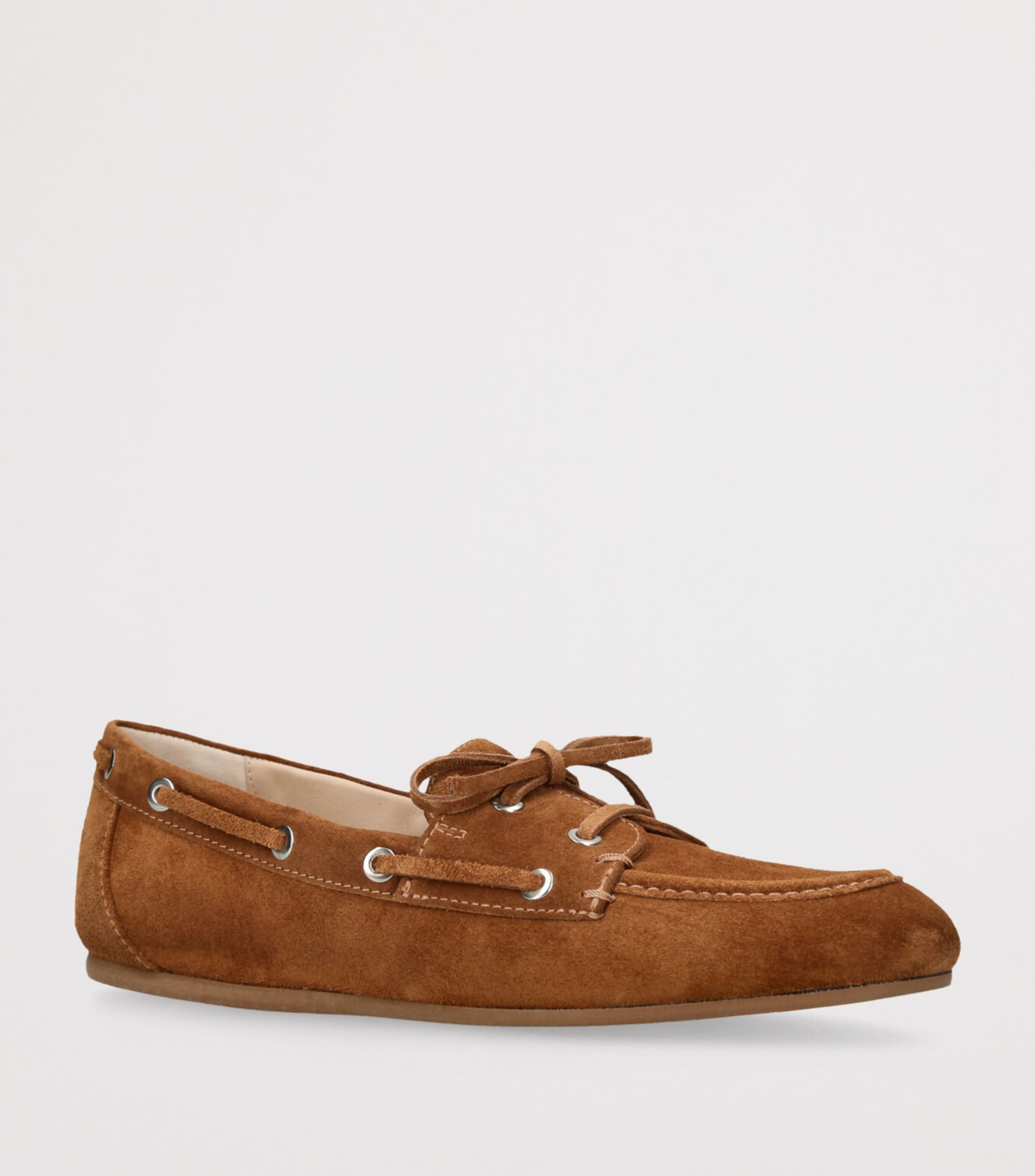 Stuart Weitzman Brown Suede Tinsley Moccasins
