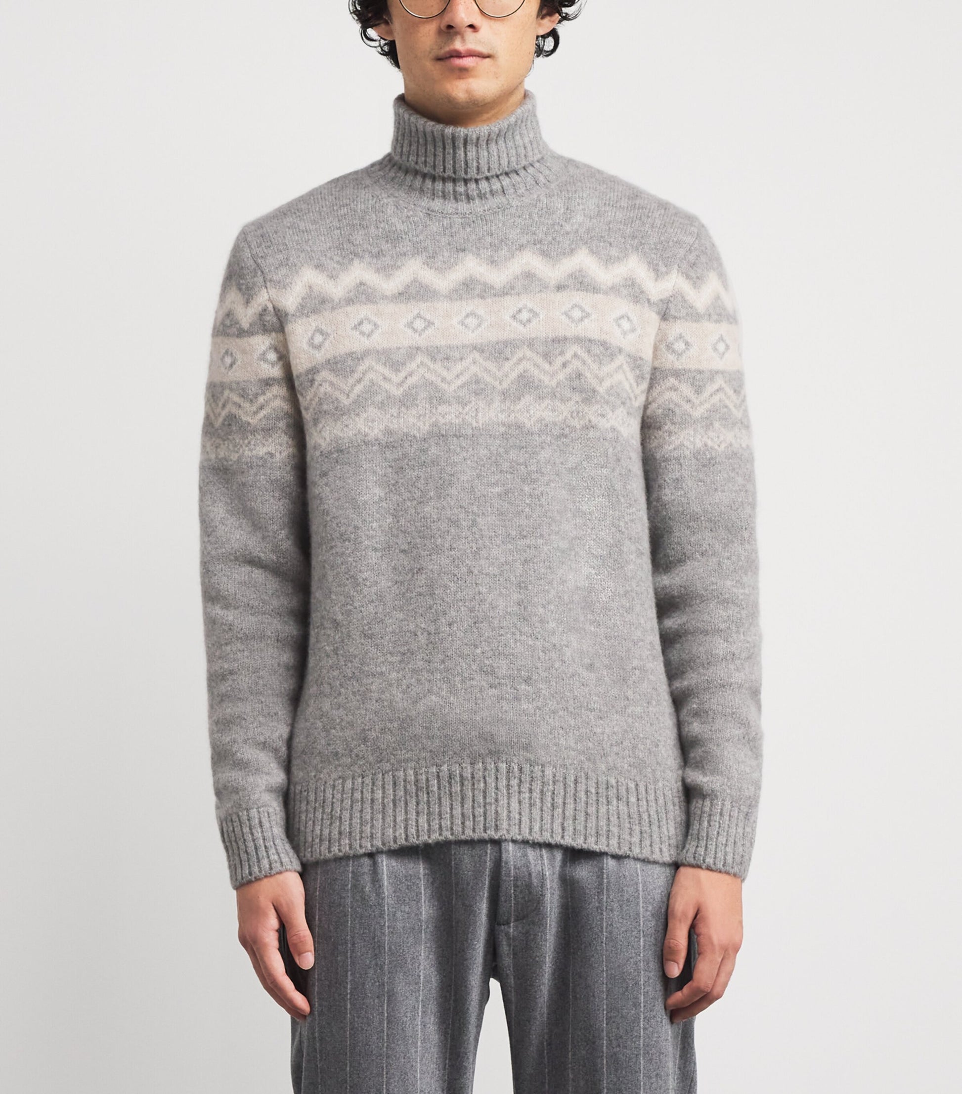 Eleventy Multi Cashmere-Blend Jacquard Sweater